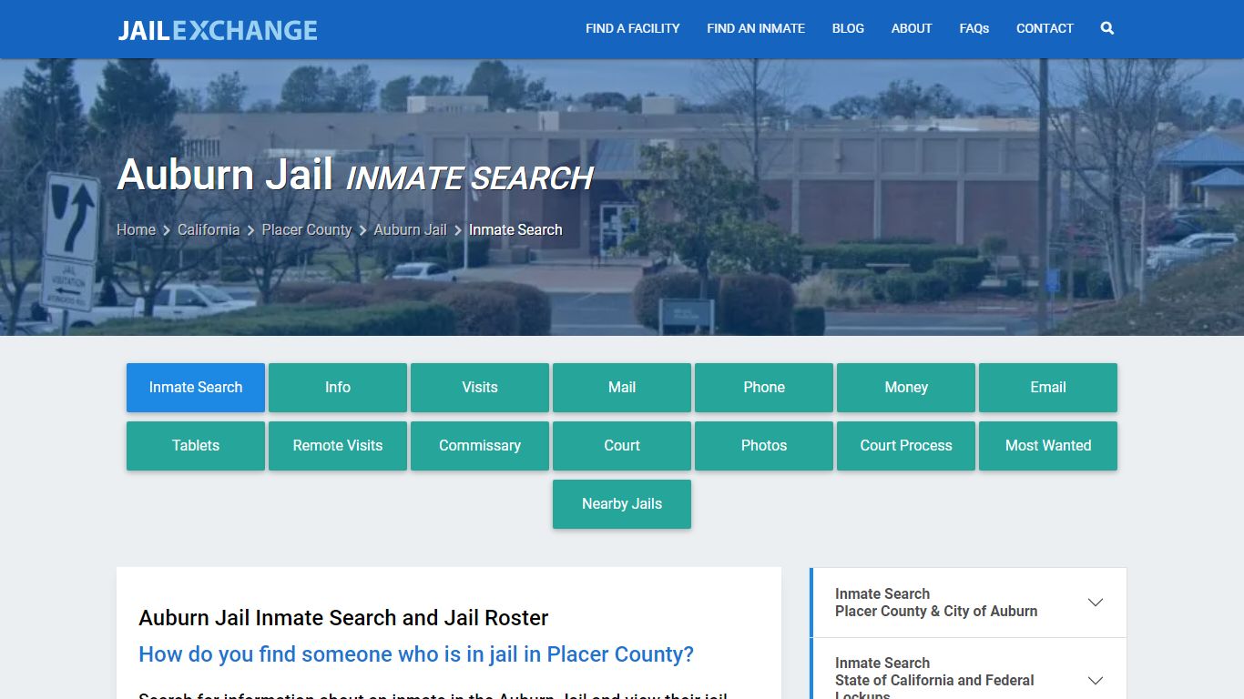 Inmate Search: Roster & Mugshots - Auburn Jail, CA - Jail Exchange